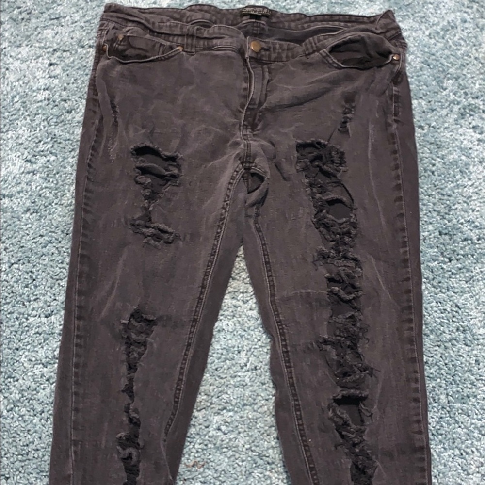 Forever21+ Distressed Jeans